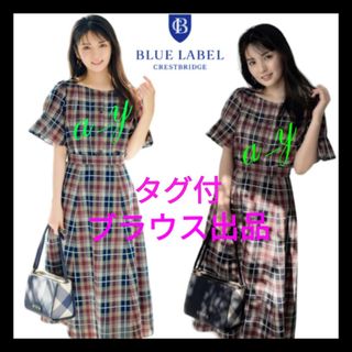 ブルーレーベルクレストブリッジ(BLUE LABEL CRESTBRIDGE)の【道重さゆみさん着用】タグ付未使用シアークレストブリッジタータンチェックブラウス(シャツ/ブラウス(半袖/袖なし))