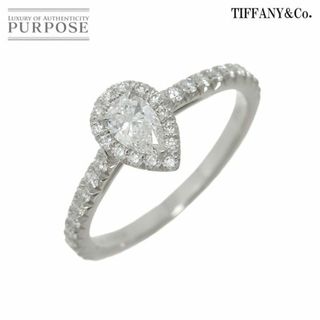 ティファニー(Tiffany & Co.)のティファニー TIFFANY&Co. ペアシェイプ ダイヤ 0.19ct E/IF/EX 7号 リング Pt プラチナ 指輪【鑑定書付き】VLP 90221318(リング(指輪))