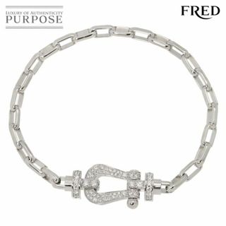 フレッド(FRED)のフレッド FRED フォース10 LM フルダイヤ ブレスレット #18 K18 WG ホワイトゴールド チェーン 750【証明書付き】 VLP 90232713(ブレスレット/バングル)