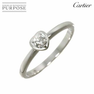 カルティエ(Cartier)のカルティエ ディアマン レジェ ハート #51 リング ダイヤ K18 WG ホワイトゴールド 750 指輪 VLP 90233059(リング(指輪))