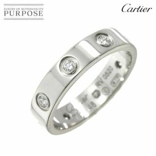 カルティエ(Cartier)のカルティエ Cartier ミニラブ #48 フル ダイヤ リング K18 WG ホワイトゴールド 750 指輪【証明書付き】 VLP 90234018(リング(指輪))