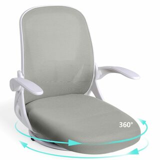 【色: グレー】MAZOT 座椅子 回転座椅子 360度回転 人間工学 疲れない(その他)