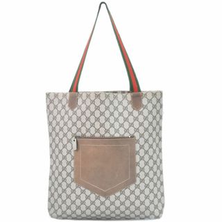 グッチ(Gucci)の本物 グッチ GUCCI シェリーライン GGスプリーム トートバッグ ショルダーバッグ ベージュ ブラウン 001.20.312 Shelly Line バッグ 中古(トートバッグ)