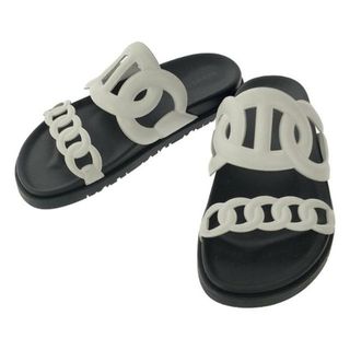 Hermes - 【美品】  HERMES / エルメス | Extra Leather Sandals / エクストラ シェーヌ ダンクル レザー サンダル | 37 | ホワイト | レディース