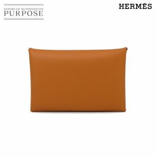 エルメス(Hermes)の新品 未使用 エルメス HERMES カルヴィ カードケース エプソン ゴールド B刻印 シルバー 金具 VLP 90233634(名刺入れ/定期入れ)