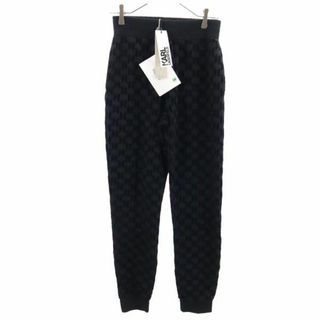 Karl Lagerfeld - 未使用 カールラガーフェルド 総柄 スウェットパンツ XS ブラック KARL LAGERFELD UNISEX ALLOVER KL FLOCK SWEATS メンズ