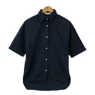 マディソンブルー(MADISONBLUE)のMADISON BLUE / マディソンブルー | コットン半袖シャツ | 00 | ネイビー | レディース(Tシャツ(半袖/袖なし))