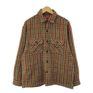 シュプリーム(Supreme)の【美品】  SUPREME / シュプリーム | Heavy Flannel Shirt / ヘビーフランネル シャツ / ポケット付き | M | イエロー/レッド | メンズ(Tシャツ/カットソー(七分/長袖))