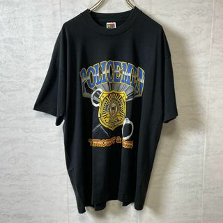 ビンテージ90Ｓシングルステッチ　オーバーサイズＸＬ　アメリカ警察　ポリス　古着(Tシャツ/カットソー(半袖/袖なし))