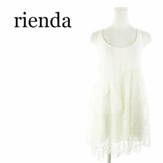 rienda - リエンダ スリーブレスワンピース レース S 白 220426AH9A