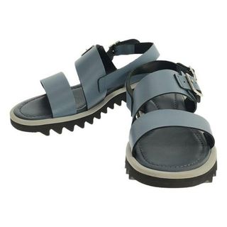 オーラリー(AURALEE)の【美品】  AURALEE / オーラリー | 2022SS | × FOOT THE COACHER LEATHER BELT SANDALS サンダル | 6 1/2 | BLUE GRAY | レディース(サンダル)