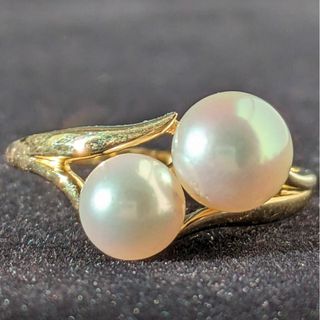 ミキモト(MIKIMOTO)の602ミキモトパールリングK18YGイエローゴールド5.5mm～6.5mm11号(リング(指輪))