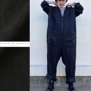 【ALBUM DI FAMIGLIＡ】  LINEN JUMPSUIT