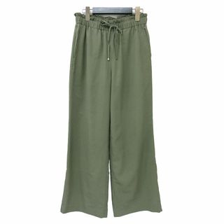 ボールジィ(Ballsey)の美品 Ballsey ボールジー パンツ セミワイドパンツ カーキ グリーン 36(9号) イージー クロップドパンツ ストレッチ ウエストゴム ドローストリング ボトムス シンプル カジュアル 大人 きれいめ ミリタリー【レディース】【中古】(カジュアルパンツ)