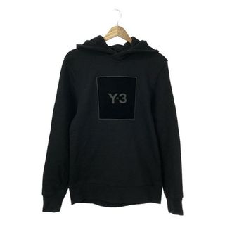 ワイスリー(Y-3)のY-3 / ワイスリー | SQUARE LOGO HOODIE スクエアロゴ プリント フーディ プルオーバーパーカー | XS | ブラック | メンズ(スウェット)