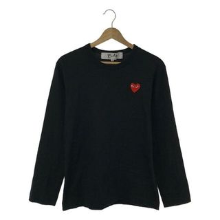 PLAY COMME des GARCONS / プレイコムデギャルソン | 2022AW | ハートロゴワッペン ロングスリーブTシャツ | M | ブラック | メンズ(Tシャツ/カットソー(七分/長袖))