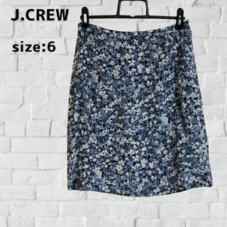 ジェイクルー J.CREW 花柄 スカート ブラック ブルーMサイズ レディース