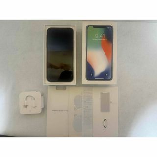 アップル(Apple)の★格安!!IPHONE X 256GB シルバー SIMフリー　訳あり品★(スマートフォン本体)