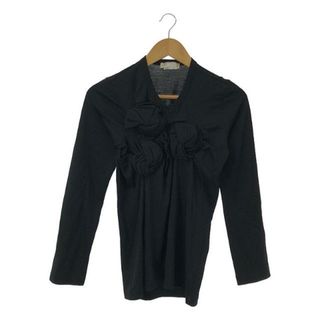 コムデギャルソン(COMME des GARCONS)のCOMME des GARCONS / コムデギャルソン | 2011AW | 薔薇 ウール クルーネックカットソー | XS | ブラック | レディース(Tシャツ(長袖/七分))