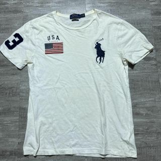 POLO RALPH LAUREN - ポロラルフローレン USA ビッグポニー Tシャツ 白 ホワイト S 星条旗