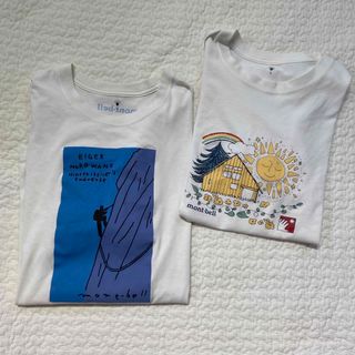 モンベル(mont bell)のmont-bell Tシャツ 2枚セット 男女兼用 Lサイズ 太陽 アウトドア(Tシャツ(半袖/袖なし))