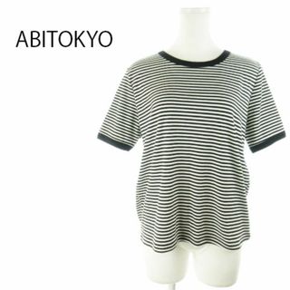 ABITOKYO - アビトーキョー カットソー 半袖 ボーダー L 白黒 220526AH21A