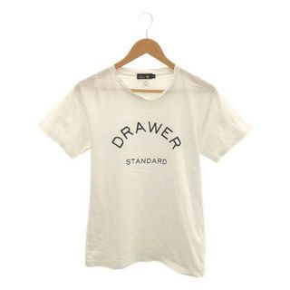 Drawer / ドゥロワー | ロゴプリント クルーネックTシャツ | 1 | ホワイト | レディース