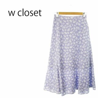 w closet - ダブルクローゼット スカート ロング レトロ 花柄 220526AH3A