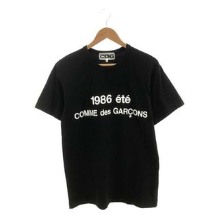 コムデギャルソン(COMME des GARCONS)のCOMME des GARCONS / コムデギャルソン | CDG 1986 ete ロゴ プリント オーバーTシャツ | XL | ブラック | メンズ(Tシャツ/カットソー(半袖/袖なし))