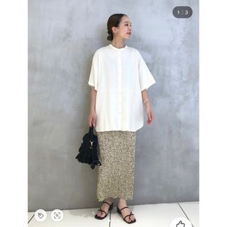 アパートバイローリーズ(apart by lowrys)のapart by lowrys アパートバイローリーズ　バンドカラービッグシャツ(シャツ/ブラウス(半袖/袖なし))