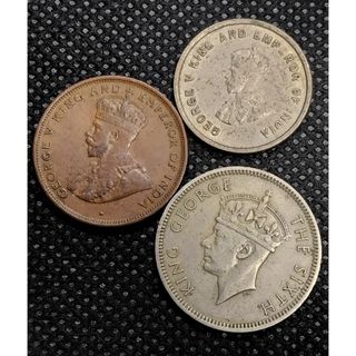 イギリス領　古銭　ジョージ5世　ジョージ6世　旧硬貨　コイン