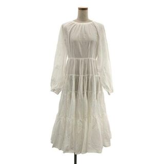 foufou / フーフー | 【THE DRESS #29】 raglan sleeves tiered dress ラグランスリーブティアードワンピース | 0 | ホワイト | レディース(ロングワンピース/マキシワンピース)