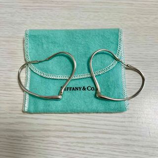 Tiffany & Co. - ティファニー　オープンハート　フープピアス シルバー925 ミディアム