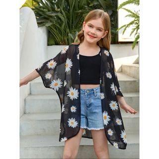 シーイン(SHEIN)のSHEIN 花柄 ロングシャツ(その他)