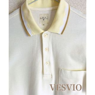 日本製　VESVIO ベスビオ　ポロシャツ　半袖　L  レトロ　 鹿の子(ポロシャツ)