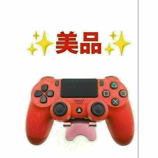 美品 PS4 コントローラー DUALSHOCK4 純正 レッド　b-638(その他)