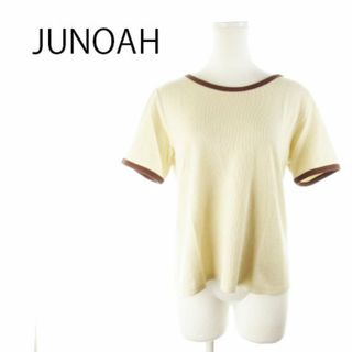 ジュノア(JUNOAH)のジュノア 半袖カットソー 綿 XL ベージュ 220527AH17A(カットソー(半袖/袖なし))