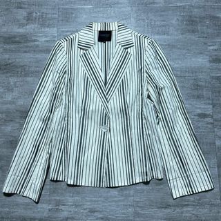 ランバン(LANVIN)のLANVIN ランバン サマージャケット テーラードジャケット 1B ストライプ(テーラードジャケット)