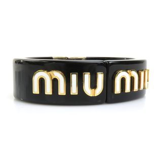 miumiu - ミュウミュウ MIUMIU バングル アクリル ブラック レディース 送料無料【中古】 55704k