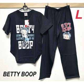 ベティブープ(Betty Boop)の新品　ベティちゃん　レディース　プリント　ルームウェア　ブラック　L(ルームウェア)