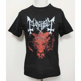 【XXLサイズ】メイヘム　Mayhem　Tシャツ　ロックバンド　半袖　赤(Tシャツ/カットソー(半袖/袖なし))