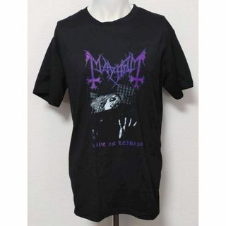 【Lサイズ】メイヘム　Mayhem　Tシャツ　ロックバンド　半袖　紫(Tシャツ/カットソー(半袖/袖なし))