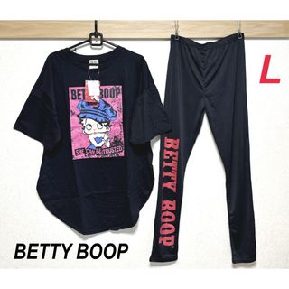 Betty Boop - 新品　ベティちゃん　レディース　プリント　ルームウェア　ブラック　L