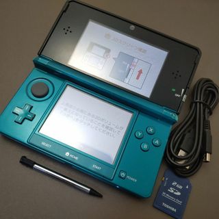 ニンテンドー3DS(ニンテンドー3DS)の安心の整備済み！◆任天堂3DS 中古本体◆アクアブルー◆40(携帯用ゲーム機本体)