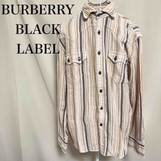 バーバリーブラックレーベル(BURBERRY BLACK LABEL)のバーバリー ブラックレーベル マルチストライプ ガーゼ ウエスタンシャツ(シャツ)