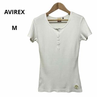 アヴィレックス(AVIREX)のAVIREX アヴィレックス ストレッチ ニット Tシャツ 半袖 M(Tシャツ(半袖/袖なし))