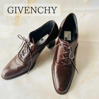 ジバンシィ(GIVENCHY)の【極美品】ジバンシー レザー レースアップシューズ ブラウン 36.5 日本製(ローファー/革靴)