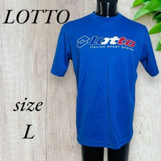 ロット(lotto)のロット Tシャツ カットソー 半袖 スポーツ  ビッグロゴ ブルー 376(Tシャツ/カットソー(七分/長袖))