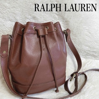 Ralph Lauren - RALPH LAUREN 巾着 タッセル オールレザー ショルダーバッグ ロゴ