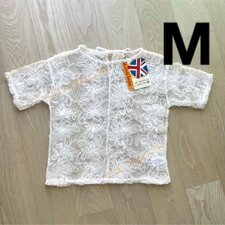 シマムラ(しまむら)の【M ホワイト】HK WORKS LONDON シアー ハナTシャツ(Tシャツ(半袖/袖なし))